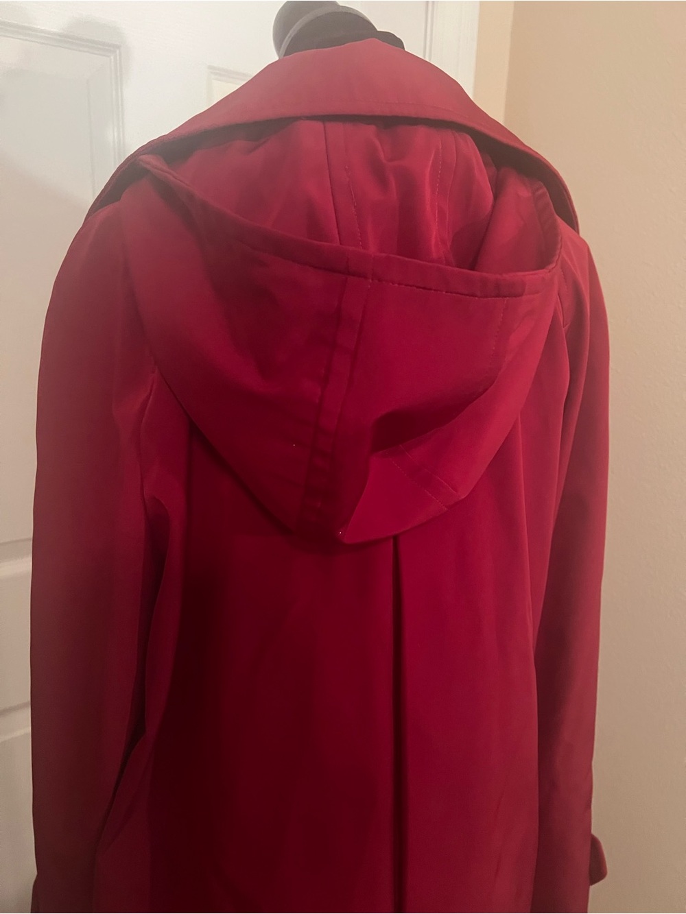 Calvin Klein Women's Red Button-Front Over Coat - Picture 4 of 6